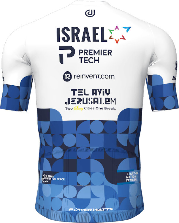 BAck of the Israel - Premier Tech team jersey