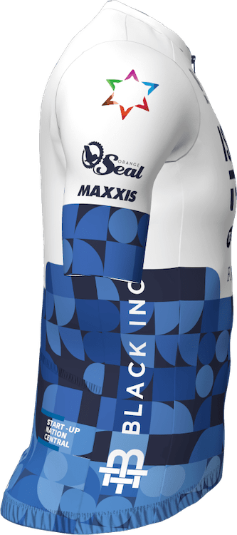 Right side of the Israel - Premier Tech team jersey