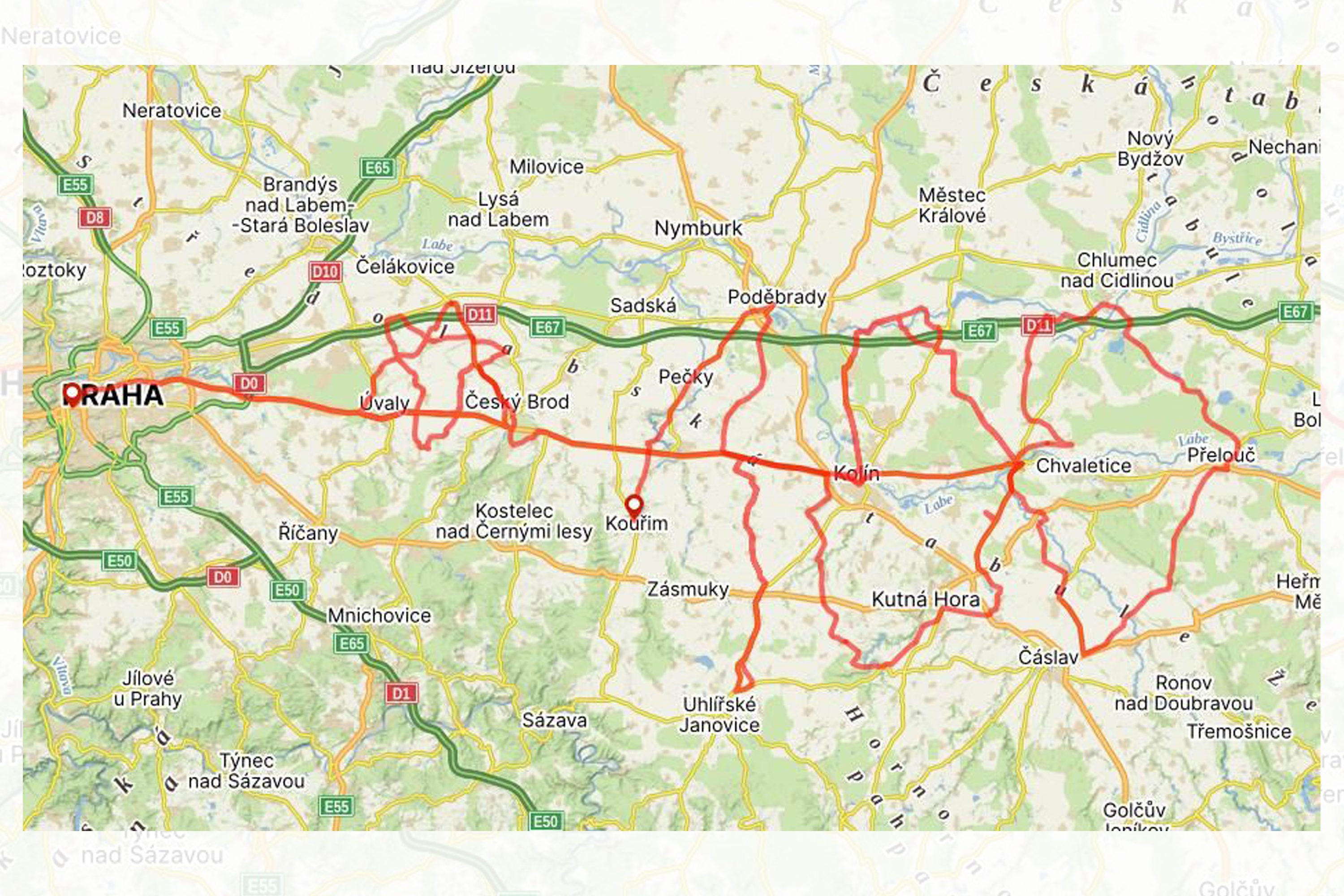 Lukáš Klement's proposed 24-hour challenge route