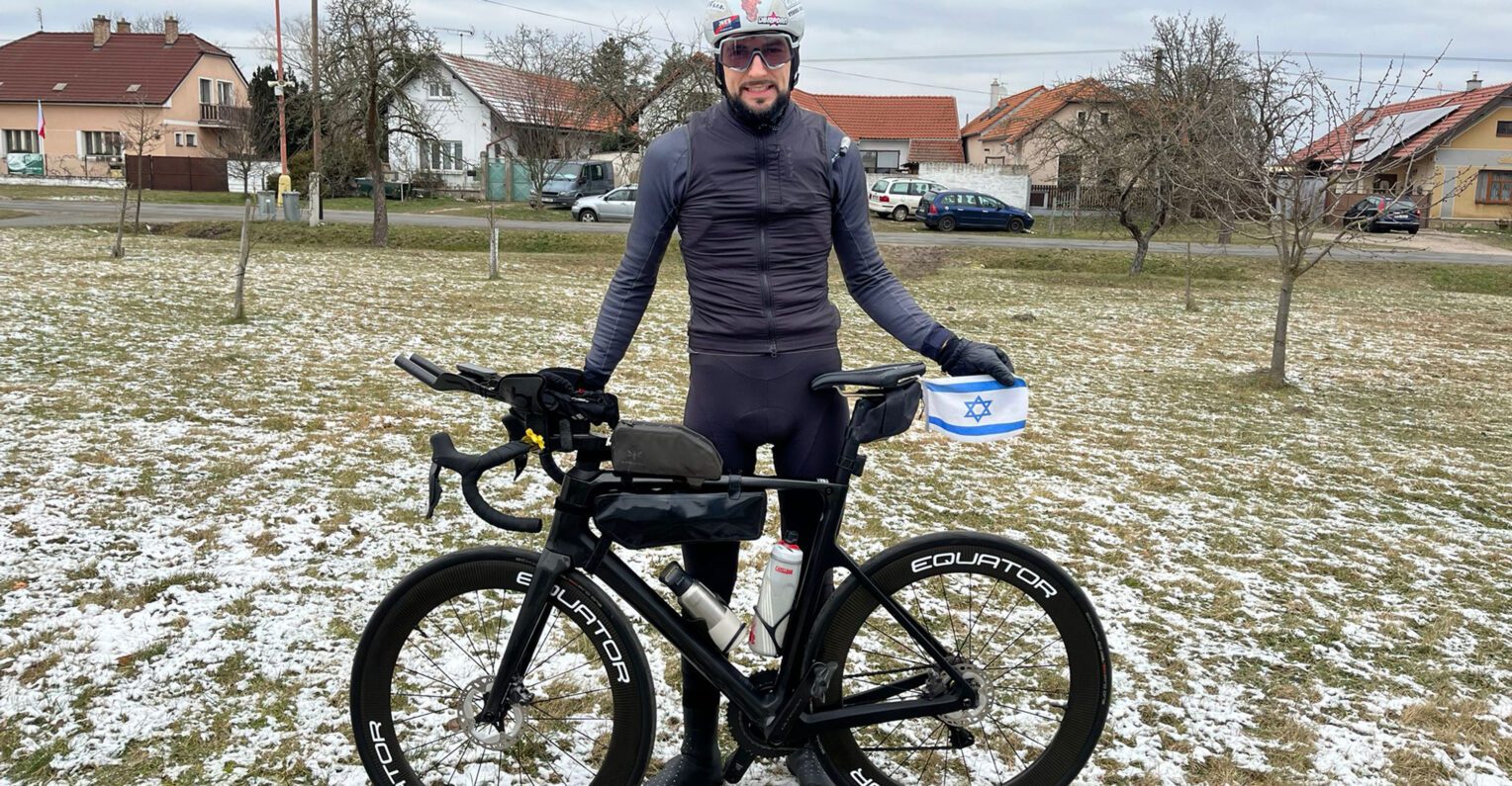 Lukáš Klement ahead of his 24-hour cycling challenge