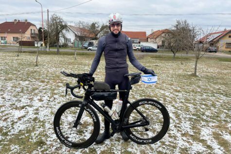 Lukáš Klement ahead of his 24-hour cycling challenge