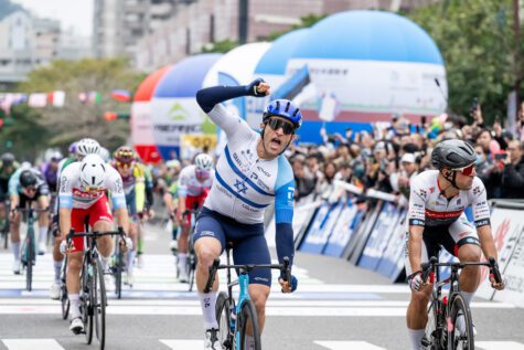 Israeli road race champion Itamar Einhorn sprinted to win the opening stage of the Tour de Taiwan 2024 in Taipei City on Sunday.
